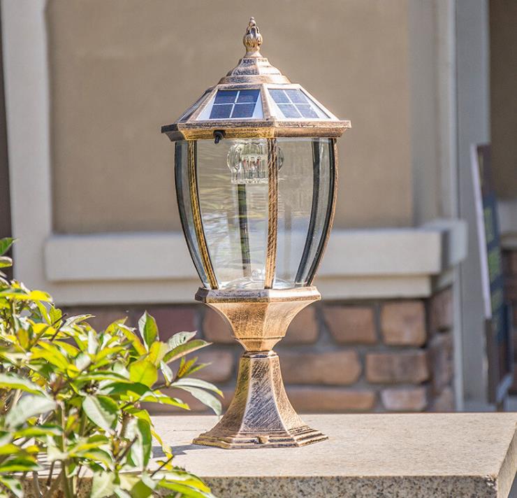 Vezetett naplámpa kültéri vízálló kerti lámpa Európai stílusú fali lámpa