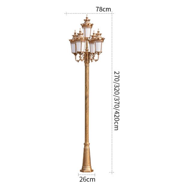 Egyedi Design Classic Stand Street Light Outdoor Wooden Lamp Posts